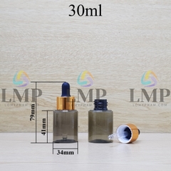 Chai PETG vai ngang nắp bóp khoen nhôm