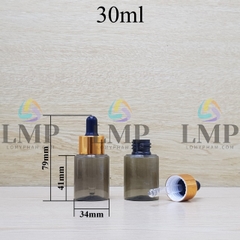 Chai PETG vai ngang nắp bóp khoen nhôm