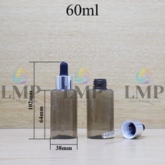 Chai PETG vai ngang nắp bóp khoen nhôm