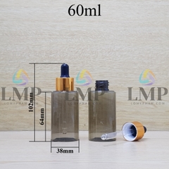 Chai PETG vai ngang nắp bóp khoen nhôm