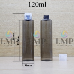 Chai PETG vai ngang nắp bật sọc