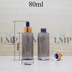 Chai PETG vai ngang nắp bóp khoen nhôm