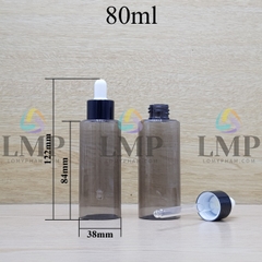 Chai PETG vai ngang nắp bóp khoen nhôm