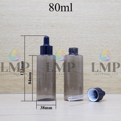 Chai PETG vai ngang nắp bóp khoen nhôm