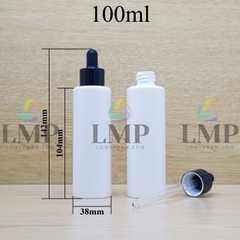 Chai PETG vai ngang nắp bóp khoen nhôm 100ml