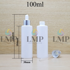 Chai PETG vai ngang nắp bóp khoen nhôm 100ml