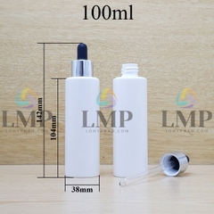 Chai PETG vai ngang nắp bóp khoen nhôm 100ml