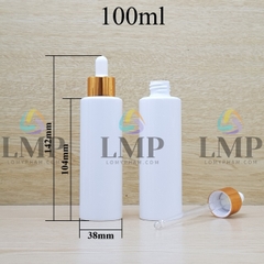 Chai PETG vai ngang nắp bóp khoen nhôm 100ml