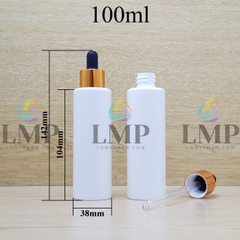 Chai PETG vai ngang nắp bóp khoen nhôm 100ml