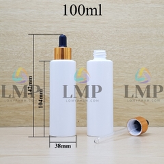Chai PETG vai ngang nắp bóp khoen nhôm 100ml