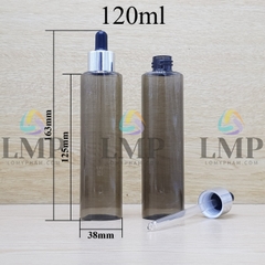 Chai PETG vai ngang nắp bóp khoen nhôm