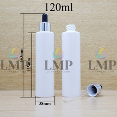 Chai PETG vai ngang nắp bóp khoen nhôm