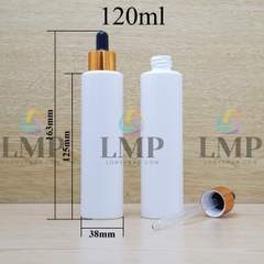 Chai PETG vai ngang nắp bóp khoen nhôm