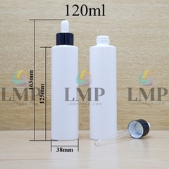 Chai PETG vai ngang nắp bóp khoen nhôm