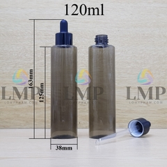 Chai PETG vai ngang nắp bóp khoen nhôm