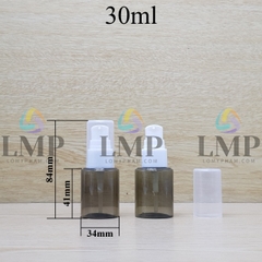 Chai PETG vai ngang đầu xịt giọt 1 viền