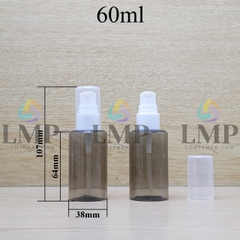 Chai PETG vai ngang đầu xịt giọt 1 viền