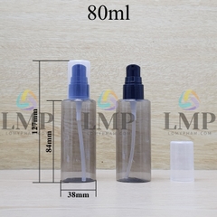 Chai PETG vai ngang đầu xịt giọt 1 viền