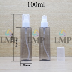 Chai PETG vai ngang đầu xịt giọt 1 viền