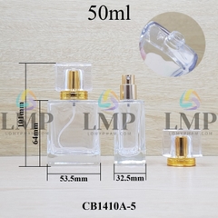 Chai nước hoa vuông nắp nhiều màu