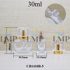 Chai nước hoa vuông nắp nhiều màu