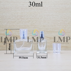 Chai nước hoa nắp xi viền