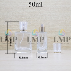 Chai nước hoa nắp xi viền