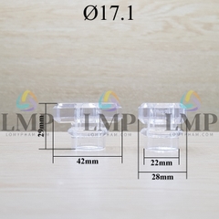 Nắp chụp vuông cao Ø17.1
