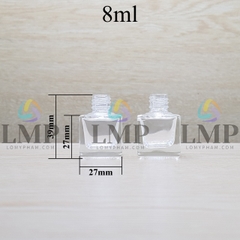 Thân chai thủy tinh treo xe 8ml