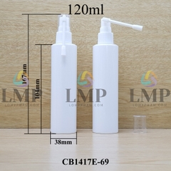 Chai PETG vai ngang đầu xịt mũi 360 độ