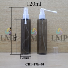 Chai PETG vai ngang đầu xịt mũi 360 độ