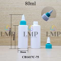 Chai PETG vai ngang nắp nhọn sọc tattoo