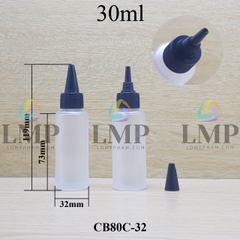 Chai thủy tinh nắp nhọn sọc