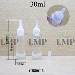 Chai thủy tinh nắp nhọn sọc