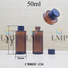 Chai thủy tinh nâu nắp vặn trơn