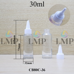 Chai thủy tinh nắp nhọn sọc