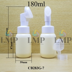 Chai HDPE tạo bọt đầu massage oval
