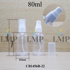 Chai vai tròn đầu xịt giọt 1 viền 80ml