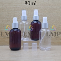 Chai vai tròn đầu phun sương xi 1 viền 80ml