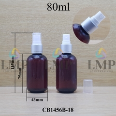 Chai vai tròn đầu phun sương xi 1 viền 80ml