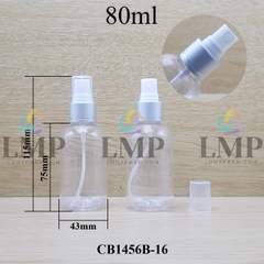 Chai vai tròn đầu phun sương xi 1 viền 80ml