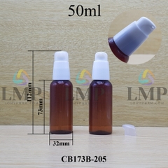 Chai vai tròn đầu xịt giọt nắp chụp mờ 50ml