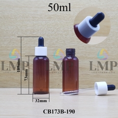 Chai vai tròn nắp bóp khoen nhựa trơn 50ml