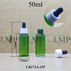 Chai vai tròn nắp bóp khoen nhựa trơn 50ml