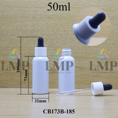 Chai vai tròn nắp bóp khoen nhựa trơn 50ml