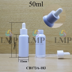 Chai vai tròn nắp bóp khoen nhựa trơn 50ml