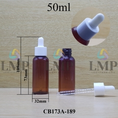 Chai vai tròn nắp bóp khoen nhựa trơn 50ml