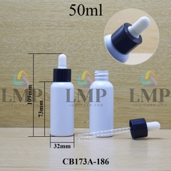 Chai vai tròn nắp bóp khoen nhựa trơn 50ml