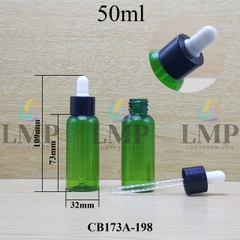 Chai vai tròn nắp bóp khoen nhựa trơn 50ml