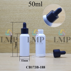 Chai vai tròn nắp bóp khoen nhựa trơn 50ml